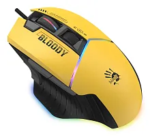 Мышь проводная A4Tech Bloody W95 Max Pro желтый [12000 dpi, светодиодный, USB Type-A, кнопки - 10]