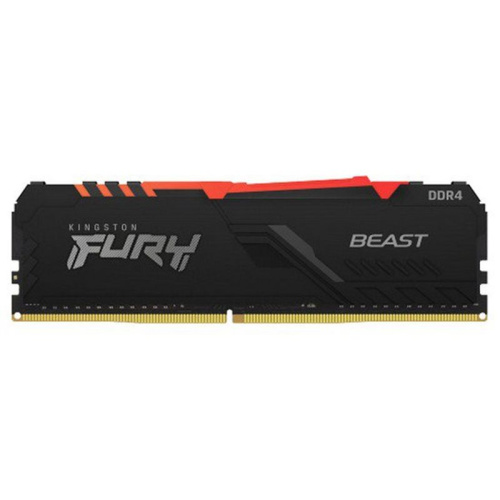 Оперативная память Kingston FURY Beast Black RGB [KF432C16BBA/16] 16 ГБ [DDR4, 16 ГБx1 шт, 3200 МГц, 16-20-20]