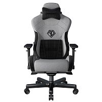 Кресло игровое AndaSeat T-Pro II серо-черный [ткань, до 200 кг, 4D подлокотники, качание]