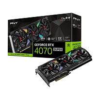 Видеокарта PNY GeForce RTX 4070 SUPER XLR8 [PCI-E 4.0, 12 ГБ GDDR6X, 192 бит, 3 x DisplayPort, HDMI, GPU 2505 МГц]