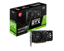 Видеокарта MSI GeForce RTX 3050 VENTUS 2X [PCIe 4.0 6 ГБ GDDR6, 96 бит, 2 x HDMI, DisplayPort, GPU 1042 МГц]