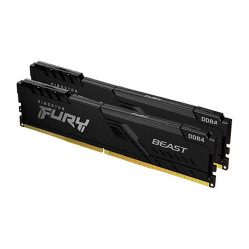 Оперативная память Kingston FURY Beast Black [KF432C16BBK2/64] 64 ГБ [DDR4, 32 ГБx2 шт, 3200 МГц, 16-20-20]