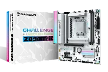 Матплата MAXSUN MS-Challenger Z890M WIFI ICE, LGA1851, Intel B890, 2xDDR5 PC57600(oc), 1xPCI-E 5.0x16, 1xPCI-E 4.0x4, 1xPCI-E 3.0x1, Sound8Ch, GLAN, 3SATA+2M.2, RAID, mATX, 1USB10G USB-C, 6USB5G+4USB2.0, HDMI, DP, WiFi