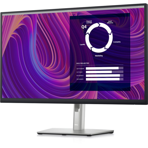 27" Монитор Dell P2723D черный [2560x1440@60 Гц, IPS, LED, 5 мс, 1000:1, 350 Кд/м², 178°/178°, DisplayPort 1.2, HDMI 1.4, USB х4 шт]