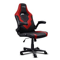 Кресло игровое Trust GXT 703R Riye черно-красный [экокожа (PU) / ткань, до 140 кг, откидные подлокотники, качание]