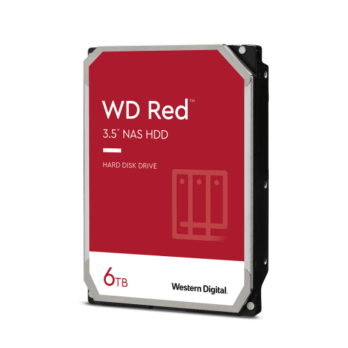 6 ТБ Жесткий диск WD Red Plus [WD60EFZX] [SATA III, 6 Гбит/с, 5400 об/мин, кэш память - 128 МБ, RAID Edition]