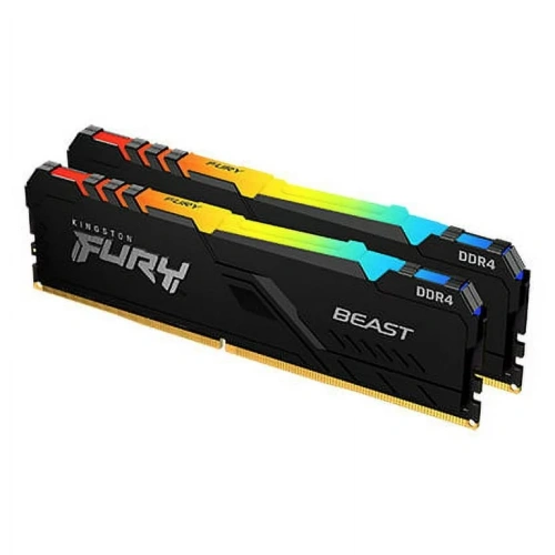 Оперативная память Kingston FURY Beast Black RGB [KF436C17BBAK2/16] 16 ГБ [DDR4, 8 ГБx2 шт, 3600 МГц, 17-21-21]