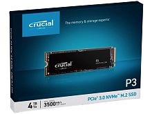 4000 ГБ SSD M.2 накопитель Crucial P3 [PCI-E 4.0 x4, чтение - 4800 Мбайт/сек, запись - 4100 Мбайт/сек, NVM Express]