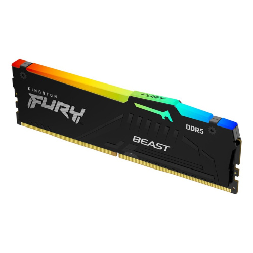 Оперативная память Kingston FURY Beast Black RGB [KF552C40BBA-16] 16 ГБ [DDR5, 16 ГБx1 шт, 5200 МГц, 40-40-40]