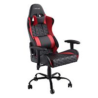 Кресло игровое Trust GXT 708R Resto черно-красный [экокожа (PU) / ткань, до 150 кг, 1D подлокотники, качание]