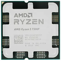 Процессор AMD Ryzen 5 7500F OEM [AM5, 6 x 3.7 ГГц, L2 - 6 МБ, L3 - 32 МБ, 2 х DDR5-5200 МГц, TDP 65 Вт]
