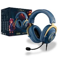 Проводные наушники Logitech G PRO X League of Legends Edition синий [7.1 Virtual, охватывающие, 20 Гц - 20000 Гц, 35Ω, проводной]