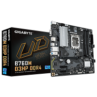 Материнская плата GIGABYTE B760M D3HP DDR4 [LGA 1700, Intel B760, 4xDDR4-3200 МГц, 1xPCI-Ex16, 2xM.2, Micro-ATX]
