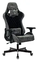 Кресло игровое Zombie VIKING KNIGHT LT20 FABRIC черный [ткань, до 150 кг, подголовник, подлокотники - 2D]