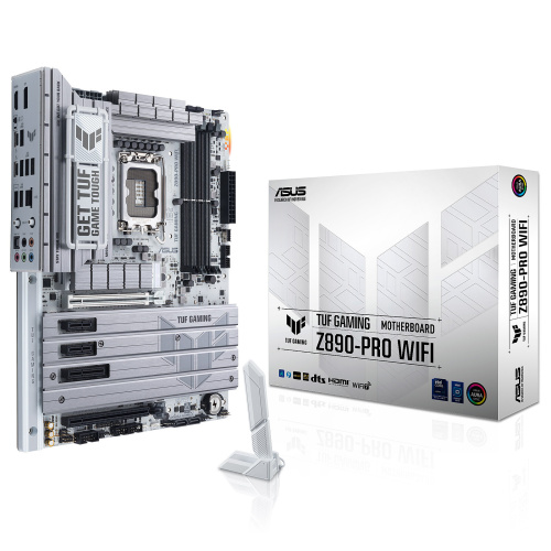 Материнская плата ASUS TUF GAMING Z890-PRO WIFI [LGA 1851, Intel Z890, 4xDDR5-7200 МГц, 2xPCIe 5.0x16, 4xM.2, ATX]