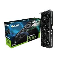 Видеокарта Palit GeForce RTX 5060 Infinity 3 8GB [PCIe 5.0, GPU 2280 МГц, 8 ГБ GDDR7, 128 бит, 3 x DisplayPort, HDMI]