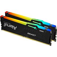 Оперативная память Kingston FURY Beast Black AMD RGB [KF560C36BBEAK2-16] 16 ГБ [DDR5, 8 ГБx2 шт, 6000 МГц, 36-38-38]