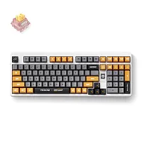 Клавиатура проводная/беспроводная MCHOSE UT98 Retro Therapy Silent Peach V3 Switch чёрный  [механическая, клавиш - 98, USB, RGB-подсветка, серый]