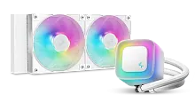 Система жидкостного охлаждения DeepCool LE240 V2 [120 мм — две секции, 4‑pin PWM, радиатор — алюминий, ARGB‑подсветка]