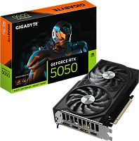 Видеокарта GIGABYTE GeForce RTX 5050 WINDFORCE OC
[PCIe 5.0, GPU 2317 МГц, 8 ГБ GDDR6, 128 бит, 2 x DisplayPort, 2 x HDMI]
