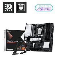 Материнская плата MSI PRO B850M-A WIFI [AM5, AMD B850, mATX, 4×DDR5 до 256 ГБ, 2×M.2, 5 GbE, Wi-Fi 7, 8×USB в т.ч. Type-C]