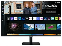 27" Смарт-монитор Samsung LS27BM500EMXUE черный [FullHD, 1920x1080, DLNA, Wi-Fi, 60 Гц, Tizen, HDMI х 2, USB х 2 шт]