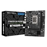 Материнская плата MAXSUN MS-CHALLENGER B760M-H [LGA 1700, Intel B760, mATX, 2×DDR4 до 64 ГБ, 2×M.2, 1 GbE, 6×USB]