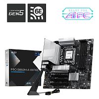 Материнская плата MSI PRO B860M-A WIFI6E [LGA 1851, Intel B860, mATX, 4×DDR5 до 256 ГБ, 3×M.2, 5 GbE, Wi-Fi 6E, 6×USB в т.ч. Type-C]