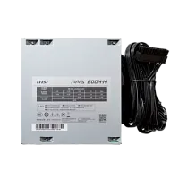 Блок питания MSI PAG 600N-H [600W, APFC, 20 + 4 pin, 4+4 pin x1 CPU, 5 SATA, 6+2 pin x2 PCI-E]