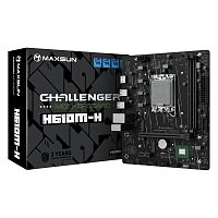 Материнская плата MAXSUN CHALLENGER H610M-H [LGA 1700, Intel H610, mATX, 2×DDR4 до 64 ГБ, 1×M.2, 1 GbE, 5×USB]