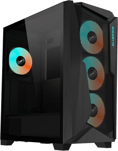 Корпус GIGABYTE C301 GLASS V2 черный [Mid-Tower, E-ATX, Micro-ATX, Mini-ITX, Standard-ATX, USB 3.2 Gen1 Type-A, USB 3.2 Gen2 Type-C, ARGB вентиляторы, 4 x 120 мм]