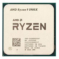 Процессор AMD Ryzen 9 5900X OEM [AM4, 12 x 3.7 ГГц, L2 - 6 МБ, L3 - 64 МБ, 2 х DDR4-3200 МГц, TDP 105 Вт]