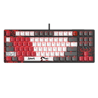 Клавиатура проводная A4Tech Bloody S87 Naraka чёрная
[механическая BLMS Red Plus, 87 клавиш TKL, USB Type‑A, RGB (10 эффектов), Hot‑Swap]