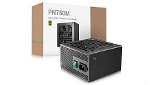 Блок питания DEEPCOOL PN750M [750W, 80+ Gold, APFC, 20 + 4 pin, 4+4 pin x2 CPU, 8 SATA, 16 pin (12V-2x6), 6+2 pin x3 PCI-E]