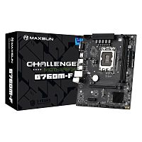 Материнская плата MAXSUN MS-CHALLENGER B760M-F [LGA 1700, Intel B760, mATX, 2×DDR4 до 64 ГБ, 1×M.2, 1 GbE, 6×USB]
