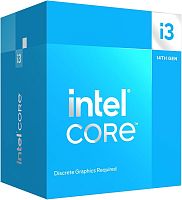 Процессор Intel Core i3-14100F OEM [LGA 1700, 4 x 3.5 ГГц, L2 - 5 МБ, L3 - 12 МБ, 2 х DDR4-3200, DDR5-4800 МГц, TDP 58 Вт]