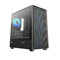 Корпус DEEPCOOL CC350 4F черный [Mid-Tower, mATX/Mini-ITX, стекло, 4 вентилятора ARGB]