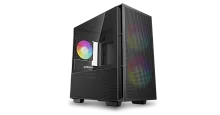 Корпус Deepcool CH360 черный [Mini-Tower, Micro-ATX, Mini-ITX, USB 3.2 Gen1 Type-A, USB 3.2 Gen1 Type-C, ARGB вентиляторы, 1 x 120 мм, 2 x 140 мм]