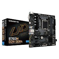 Материнская плата GIGABYTE B760M D2H DDR4 [LGA 1700, Intel B760, mATX, 2×DDR4 до 64 ГБ, 2×M.2, 2.5 GbE, 6×USB]