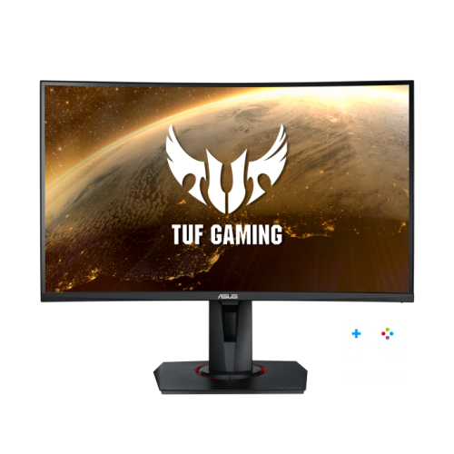 27" Монитор изогнутый ASUS TUF Gaming VG27WQ черный [2560x1440@165Гц, VA, LED, 3000:1, 300 Кд/м², 178°/178°, DisplayPort 1.2, HDMI 2.0x2, AMD FreeSync Premium, 1500R]