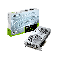 Видеокарта GIGABYTE GeForce RTX 5060 EAGLE OC ICE 8G [8 ГБ, 128 бит, 3×DisplayPort, HDMI, Boost 2550 МГц]