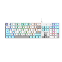 Клавиатура проводная A4Tech Bloody S520N Icy White
[механическая BLMS Red Plus, клавиш — 104, USB Type-A, RGB (10 эффектов), Hot-Swap, Pudding-кейкапы]