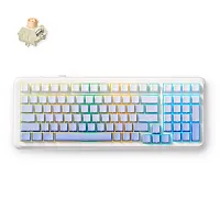 Клавиатура проводная/беспроводная MCHOSE K99 v2 Glacier Gradient Icy Creamsicle Switch белый [механическая, клавиш - 98, USB, RGB-подсветка, белый]