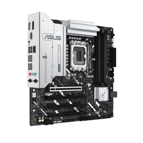 Материнская плата ASUS TUF GAMING Z890M-PLUS WIFI [LGA 1851, Intel Z890, 4xDDR5-7200 МГц, 2xPCIe 5.0x16, 4xM.2, micro-ATX]