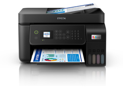 МФУ струйное Epson EcoTank L5290 [цветная печать, A4, 5760x1440 dpi, ч/б - 10 стр/мин (А4), факс, АПД, Ethernet (RJ-45), USB type B, Wi-Fi, СНПЧ]