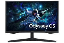 27" Монитор Samsung Odyssey G5 G55C черный LS27CG552EMXUE [2560x1440@165 Гц, VA, LED, 2500:1, 300 Кд/м², 178°/178°, DisplayPort 1.2, HDMI 2.0, изогнутый: 1000R, AMD FreeSync]