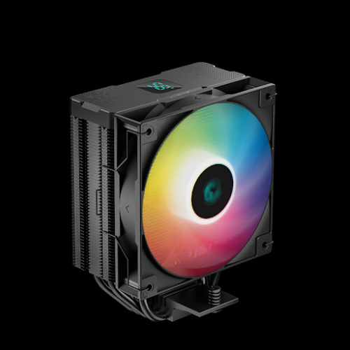 Кулер для процессора DEEPCOOL AG400 DIGITAL BK ARGB [основание - алюминий\медь, 2100 об/мин, 31.6 дБ, 4 pin, 220 Вт]