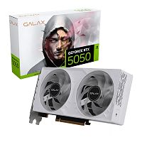 Видеокарта GALAX GeForce RTX 5050 1-Click OC WHITE [PCIe 5.0, GPU 2602 МГц, 8 ГБ GDDR6, 128 бит, 3 x DisplayPort, HDMI]