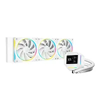 Система жидкостного охлаждения DeepCool LM360 WH ARGB [120 мм — три секции, 4-pin PWM, радиатор — алюминий, ARGB-подсветка, IPS LCD-дисплей]