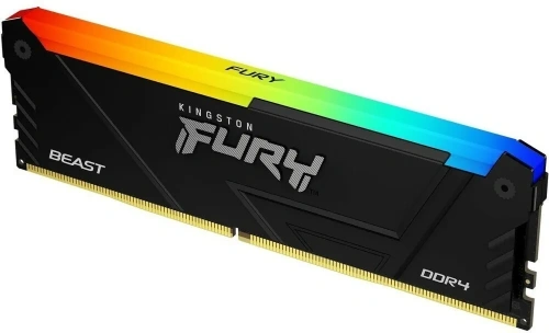 Оперативная память Kingston FURY Beast Black RGB [KF432C16BB2A/16] 16 ГБ [DDR4, 16 ГБx1 шт, 3200 МГц, 16-20-20]